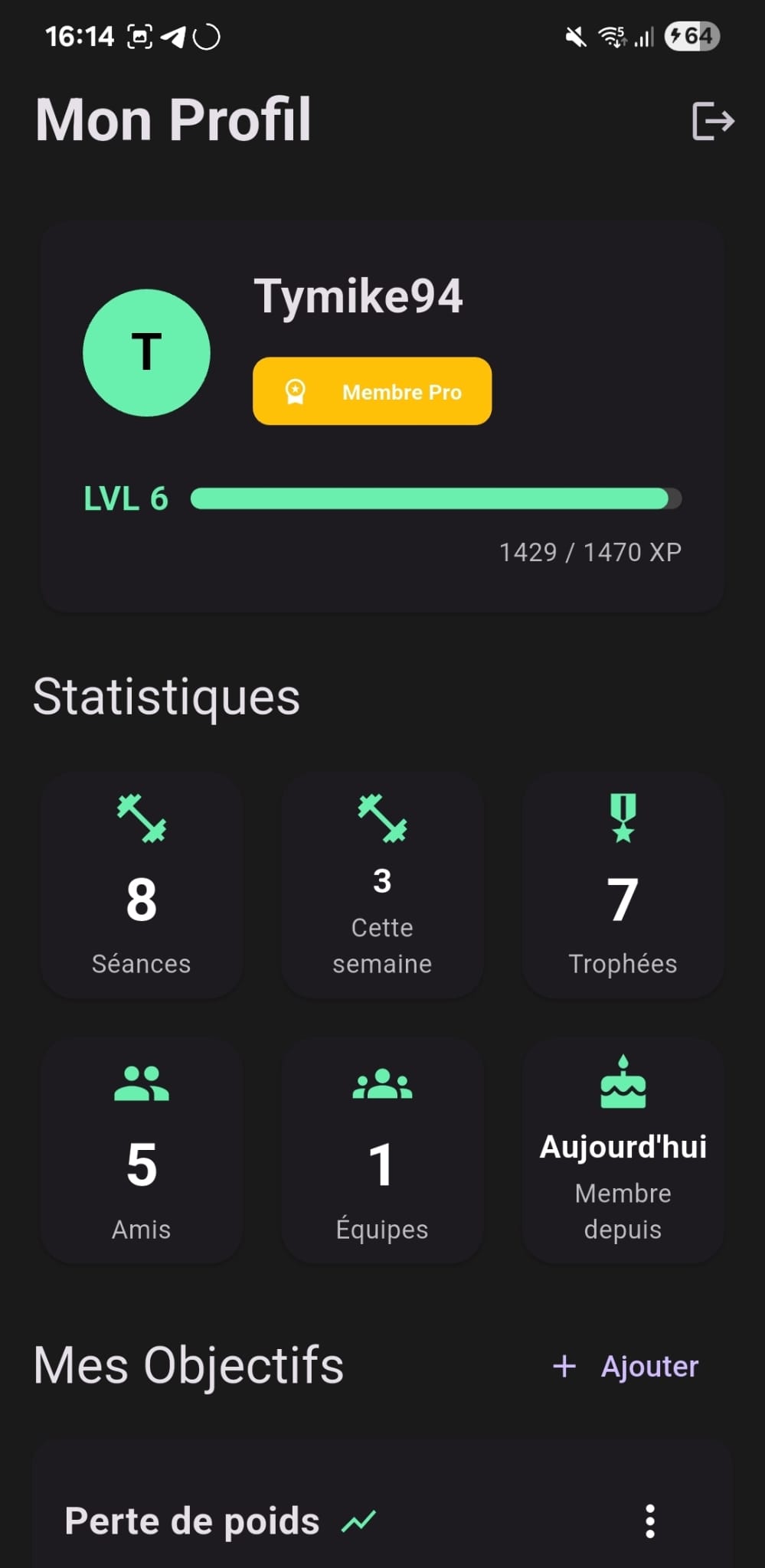 Profil utilisateur